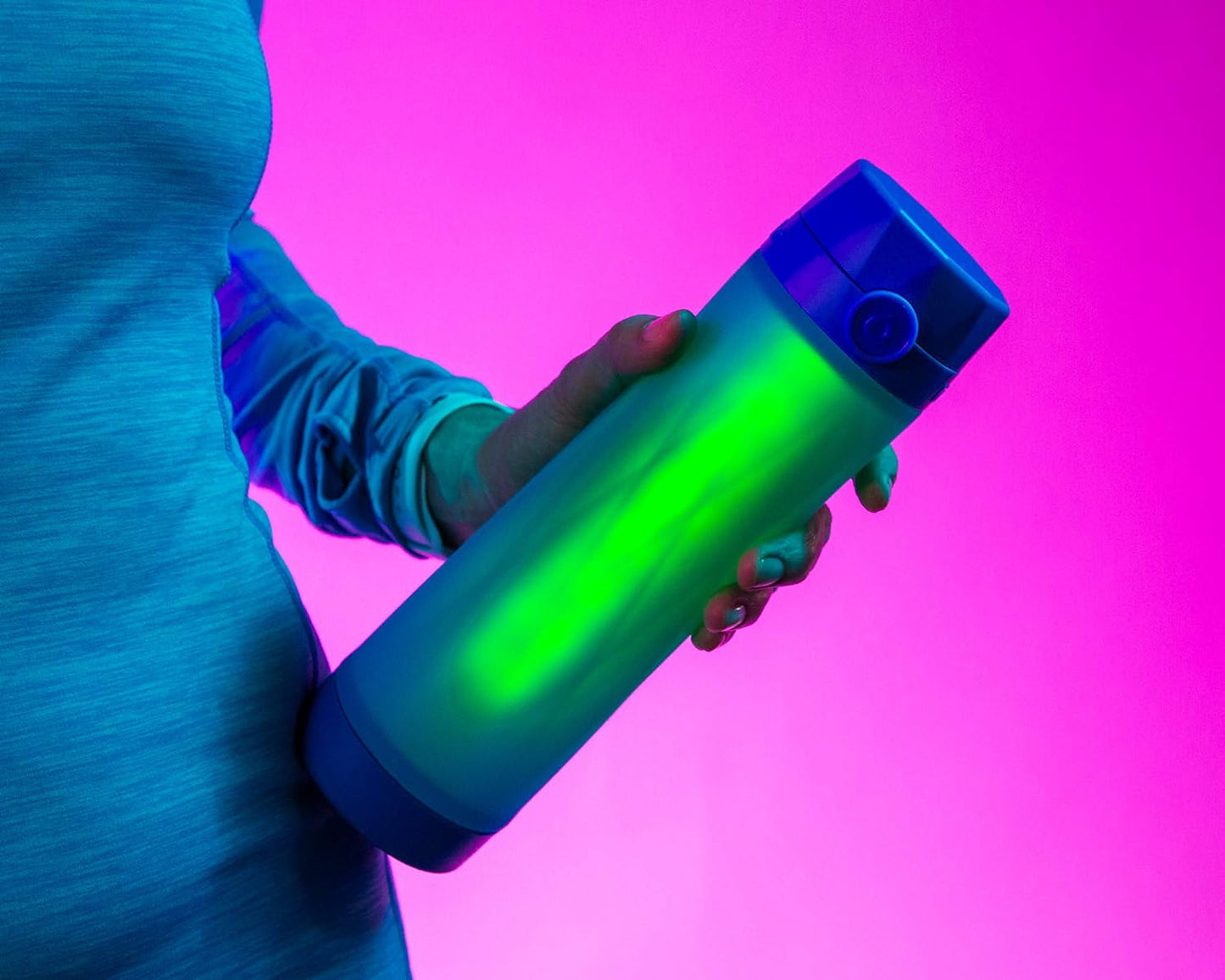 3 Smart Water Bottle, Tracks Water Intake and Glows to Remind You to Stay Hydrated, BPA Free, 20 Oz, Royal Blue