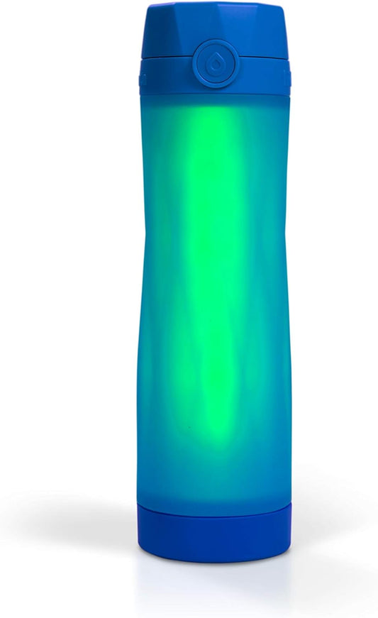 3 Smart Water Bottle, Tracks Water Intake and Glows to Remind You to Stay Hydrated, BPA Free, 20 Oz, Royal Blue